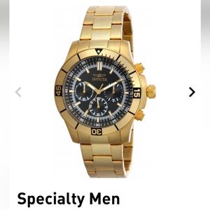 Limited edition 18k Gold Vermeil Mens Invicta Watch, best gift for men, original